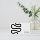 Curvy Line - Zwart op wit Visitekaartje (Staand voorkant)
