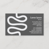 Curvy Line - Zwart op wit Visitekaartje (Achterkant)