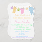 Curvy Little Clothes Bébé Douche Invitations (Devant / Derrière)