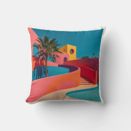 Curvy Post-Modern Memphis Pattern | Soft Geometric Kussen