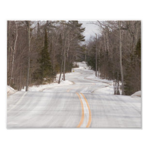 Curvy Road Winding Through door Door County Foto Afdruk