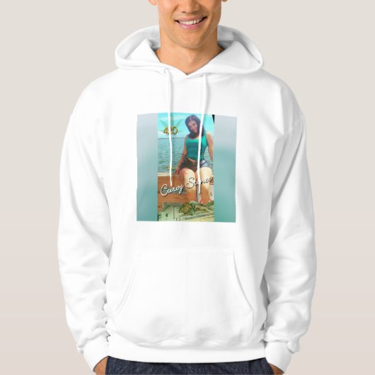 Curvy Stoner (oceaan) Hoodie (Voorkant)