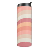 Curvy Stripe in Sunset Earth Gepersonaliseerd Thermosbeker (Gedraaid links)