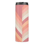 Curvy Stripe in Sunset Earth Gepersonaliseerd Thermosbeker (Achterkant)