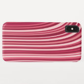 Curvy Stripes in rood en wit Case-Mate iPhone Case (Achterkant (horizontaal))