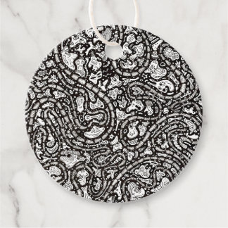 Curvy Twisty Cartoon Weird Faces Design Bedankjes Labels