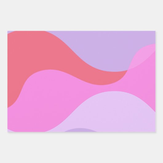 Curvy Wave in Lavendel Set van Wrapping Paper (Voorkant 3)