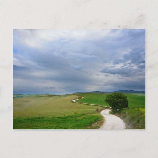 Curvy-weg naar een briefkaart van bestemming (Voorkant)