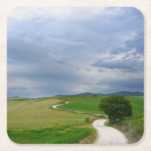 Curvy-weg naar een onderzetter van bestemming