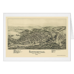 Curwensville, carte panoramique de PA - 1895