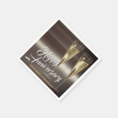 Cus Champagne Glasses Custom Happy Jubileum Servet (Hoek)