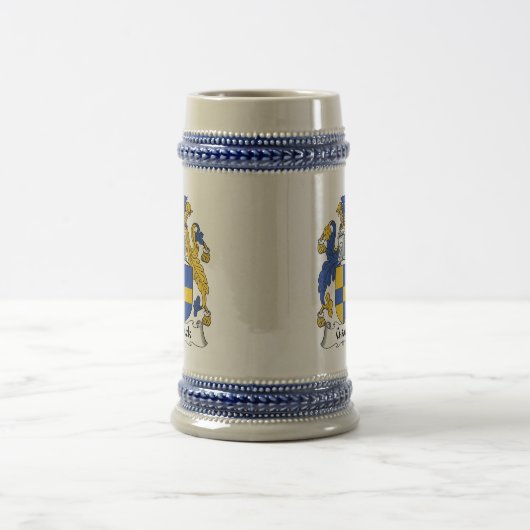 Cusack Coat of Arms Stein - Family Crest Bierpul (Center)