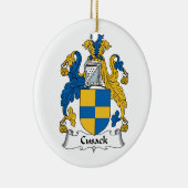 Cusack Family Crest Keramisch Ornament (Rechts)