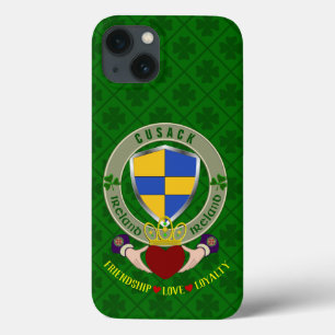 Cusack Irish Shield & Claddagh Personalized iPhone 13 Hoesje