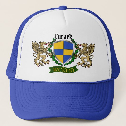 Cusack Irish Shield w/Griffins Trucker Pet (Voorkant)