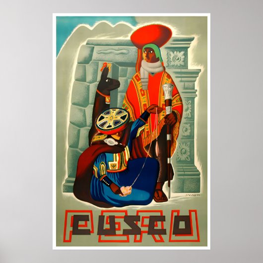 Cusco Art Peru Travel Poster Print (Devant)