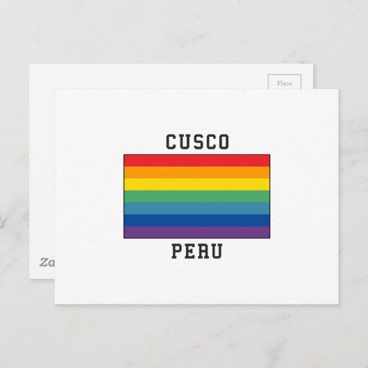 Cusco, de Vlag van Peru Briefkaart (Voorkant / Achterkant)