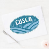 Cusco Peru Buitenactiviteiten Ovale Sticker (Envelop)