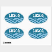 Cusco Peru Buitenactiviteiten Ovale Sticker (Vel)