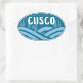 Cusco Peru Buitenactiviteiten Ovale Sticker (Tas)