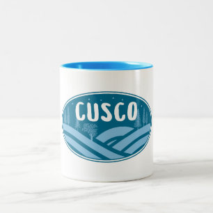 Cusco Peru Buitenactiviteiten Tweekleurige Koffiemok