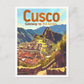 Cusco Peru Kunst Reizen Illustratie Briefkaart (Voorkant)