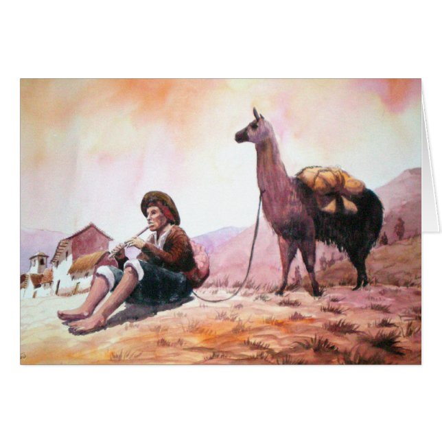 Cusco Peru Llama Afbeelding (Voorkant Horizontaal)