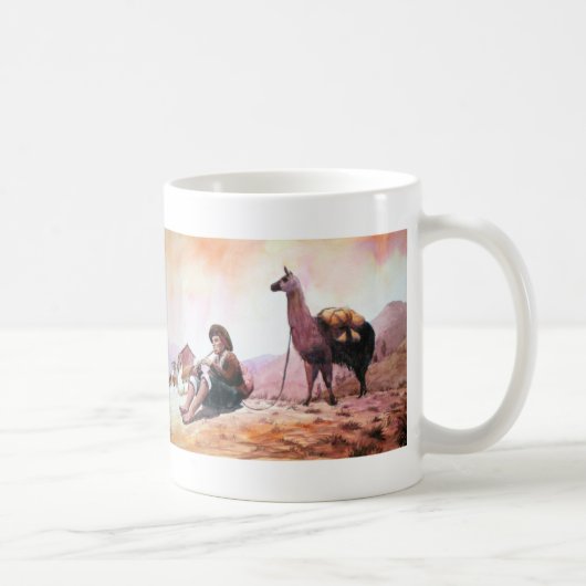Cusco Peru Llama Afbeelding Koffiemok (Rechts)