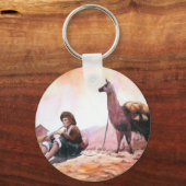 Cusco Peru Llama Afbeelding Sleutelhanger (Voorkant)
