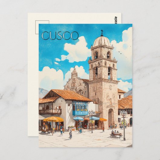 Cusco Peru Reizen Briefkaart (Voorkant / Achterkant)