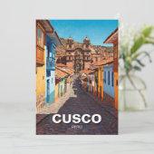 Cusco Peru Reizen Feestdagenkaart (Staand voorkant)