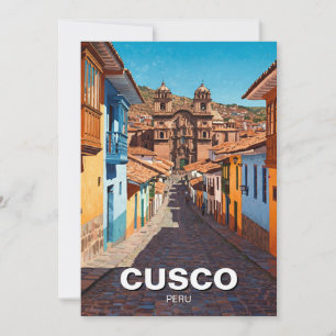 Cusco Peru Reizen Feestdagenkaart