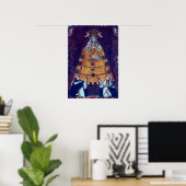 Cusco School Our Lady of the Rosary met Saint Poster (Thuiskantoor)