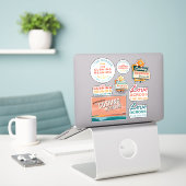 Cushing Sticker Verzameling (Laptop op bureau)
