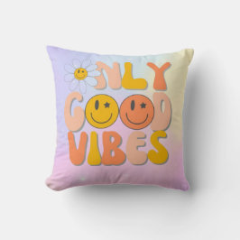 cushion to decorate with phrase only good vibes kussen
