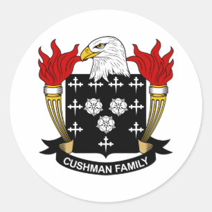 Cushman Family Crest Ronde Sticker