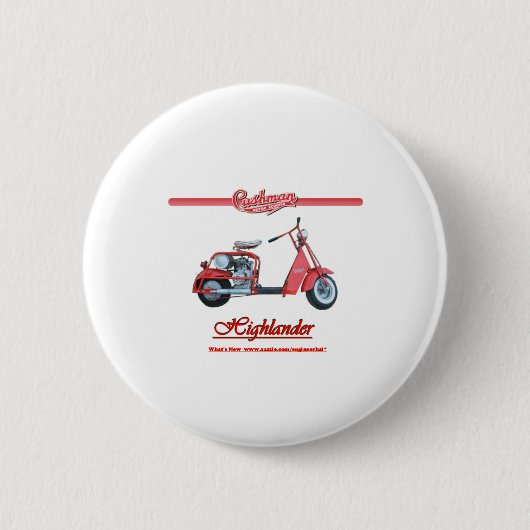 Cushman Highlander Scooter Ronde Button 5,7 Cm (Voorkant)