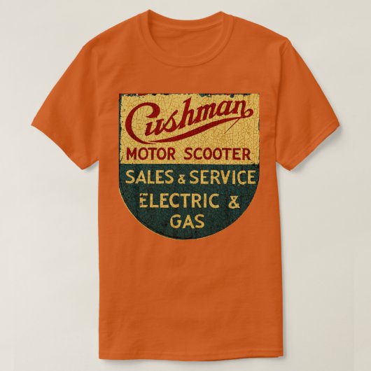 Cushman Scooter verkoop en service T-shirt (Design voorkant)