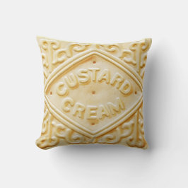 Custard Cream Retro Biscuit Kussen Kussen Kussen