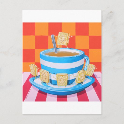 Custard Cream Tea Briefkaart (Voorkant)