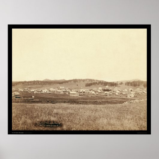 Custer City SD 1891 Poster (Voorkant)