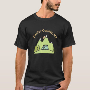 Custer County Mt Mountains Hiking Climate Camping T-shirt