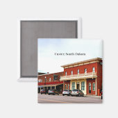 Custer, Dakota du Sud étiqueté photo Magnet (Recto/Verso)