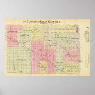 Custer en Logan County, Nebraska Poster