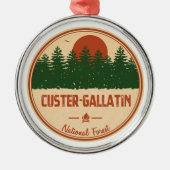 Custer-Gallatin National Forest Metalen Ornament (Voorkant)