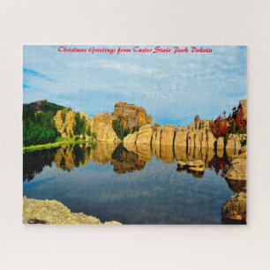 Custer State Park Dakota. Kerstgroeten Legpuzzel