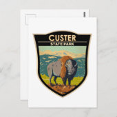 Custer State Park South Dakota American Bison Briefkaart (Voorkant / Achterkant)
