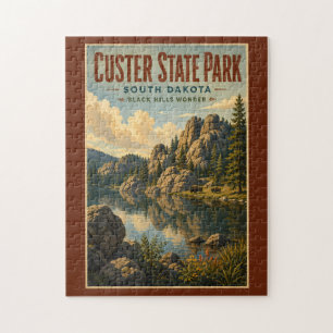 Custer State Park South Dakota Illustratie Reizen Legpuzzel