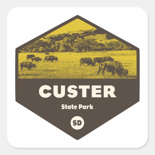 Custer State Park South Dakota Vierkante Sticker (Voorkant)