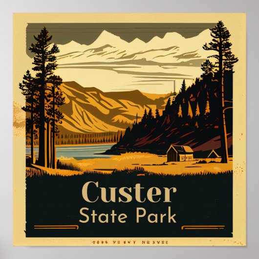 Custer State Park Square  Poster (Voorkant)